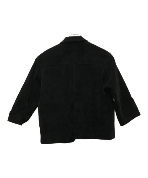 la peau de gem（ラポドゥジェム）la peau de gem (ラポドゥジェム) eco suede coverall ブラック サイズ:FREEの古着・服飾アイテム