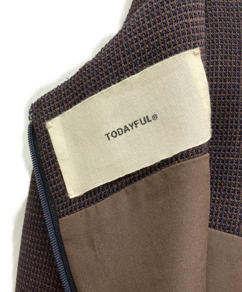 TODAYFUL（トゥデイフル）TODAYFUL (トゥデイフル) Check Pencil Dress ブラウン サイズ:36の古着・服飾アイテム