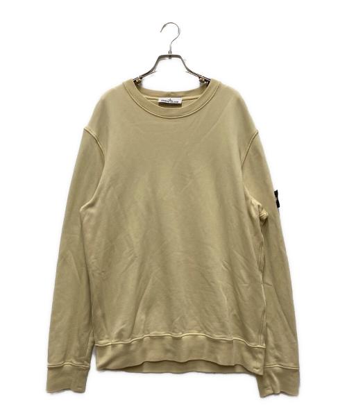 STONE ISLAND（ストーンアイランド）STONE ISLAND (ストーンアイランド) ロゴパッチクルーネックスウェットシャツ ベージュ サイズ:XLの古着・服飾アイテム
