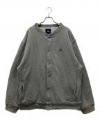 stussyステューシー）の古着「00's ダブルフェイススウェットスタジャン」｜グレー