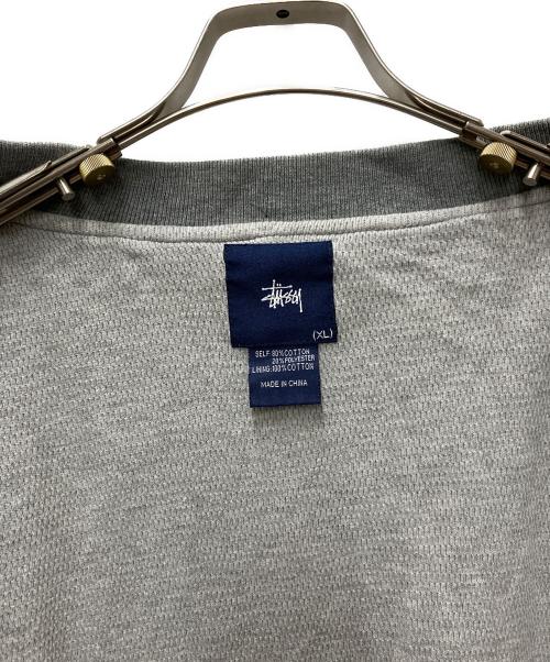 stussy（ステューシー）stussy (ステューシー) 00's ダブルフェイススウェットスタジャン グレー サイズ:XLの古着・服飾アイテム