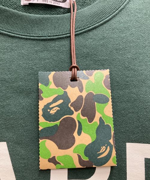 A BATHING APE（アベイシングエイプ）A BATHING APE (アベイシングエイプ) Hidden (ヒドゥン) BAPEロゴ スウェットシャツ グリーン サイズ:XLの古着・服飾アイテム