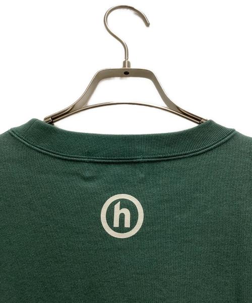A BATHING APE（アベイシングエイプ）A BATHING APE (アベイシングエイプ) Hidden (ヒドゥン) BAPEロゴ スウェットシャツ グリーン サイズ:XLの古着・服飾アイテム
