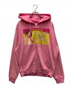 WOKE EDGEウォーク エッジ）の古着「Sexy Licence Zip Hoodie」｜ピンク