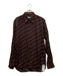 JOHN LAWRENCE SULLIVAN（ジョン ローレンス サリバン）の古着「CHAOS REGULAR COLLAR SHIRT」｜ブラック×レッド