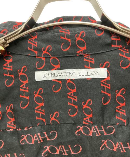JOHN LAWRENCE SULLIVAN（ジョン ローレンス サリバン）JOHN LAWRENCE SULLIVAN (ジョン ローレンス サリバン) CHAOS REGULAR COLLAR SHIRT ブラック×レッド サイズ:44の古着・服飾アイテム