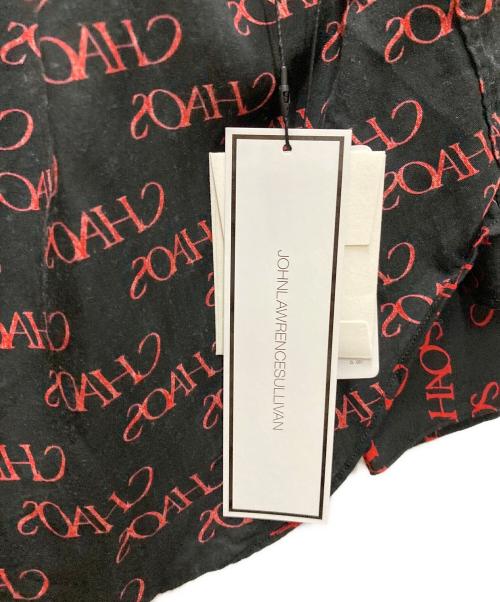 JOHN LAWRENCE SULLIVAN（ジョン ローレンス サリバン）JOHN LAWRENCE SULLIVAN (ジョン ローレンス サリバン) CHAOS REGULAR COLLAR SHIRT ブラック×レッド サイズ:44の古着・服飾アイテム