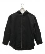 OVERCOATオーバーコート）の古着「ZIP-UP HOODIE IN WOOL FLANNEL」｜ブラック