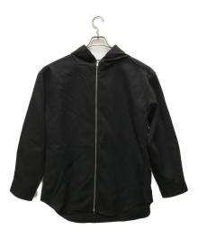 OVERCOAT（オーバーコート）の古着「ZIP-UP HOODIE IN WOOL FLANNEL」｜ブラック