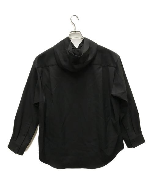 OVERCOAT（オーバーコート）OVERCOAT (オーバーコート) ZIP-UP HOODIE IN WOOL FLANNEL ブラック サイズ:M1の古着・服飾アイテム