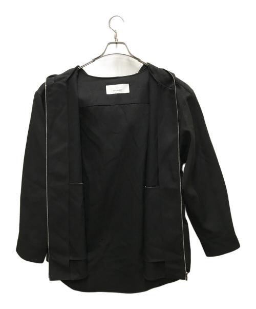 OVERCOAT（オーバーコート）OVERCOAT (オーバーコート) ZIP-UP HOODIE IN WOOL FLANNEL ブラック サイズ:M1の古着・服飾アイテム