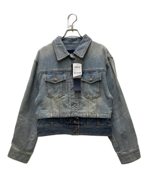 JUUN.J（ジュン・ジー）Juun.J (ジュン・ジー) レイヤードディティールデニムジャケット ブルー サイズ:38の古着・服飾アイテム
