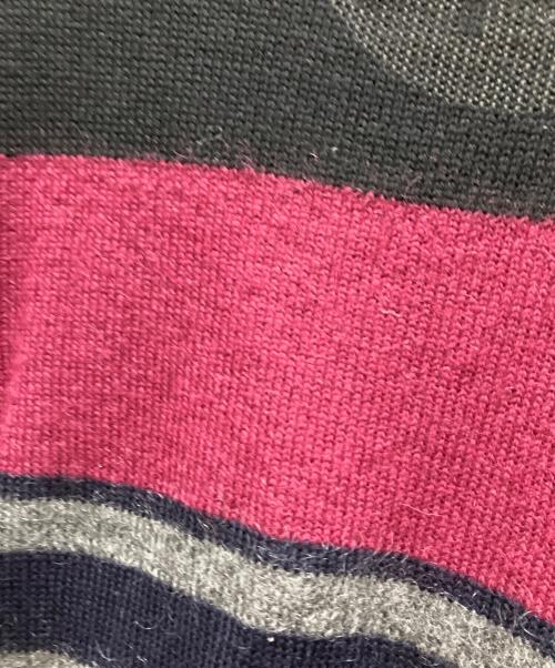 Maison Margiela（メゾンマルジェラ）Maison Margiela (メゾンマルジェラ) BORDER KNIT SWEATER グレー サイズ:Lの古着・服飾アイテム