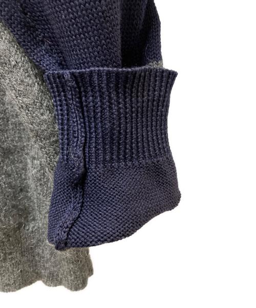 Maison Margiela（メゾンマルジェラ）Maison Margiela (メゾンマルジェラ) BORDER KNIT SWEATER グレー サイズ:Lの古着・服飾アイテム