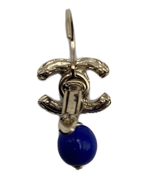 CHANEL（シャネル）CHANEL (シャネル) BLUE BEAD DROP CRYSTAL CC HOOK ブルー×ブラックの古着・服飾アイテム
