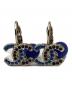 CHANEL（シャネル）の古着「BLUE BEAD DROP CRYSTAL CC HOOK」｜ブルー×ブラック