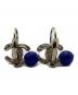 CHANEL (シャネル) BLUE BEAD DROP CRYSTAL CC HOOK ブルー×ブラック：50000円
