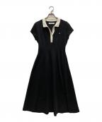 HER LIP TOハーリップトゥ）の古着「Short Sleeve Polo Dress」｜ブラック