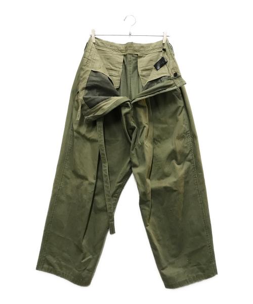 Essay（エッセイ）Essay (エッセイ) 20AW SHIN HAKAMA SLACKS オリーブ サイズ:Mの古着・服飾アイテム