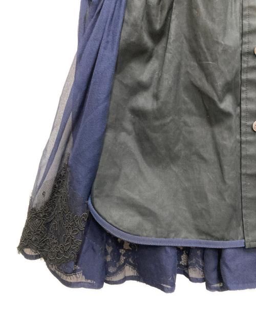 sacai（サカイ）sacai (サカイ) ノースリーブドッキングシャツ ネイビー サイズ:1の古着・服飾アイテム