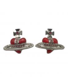 Vivienne Westwood（ヴィヴィアンウエストウッド）の古着「DIAMANTE HEART ピアス」｜シルバー