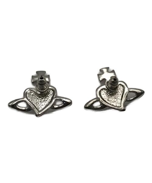 Vivienne Westwood（ヴィヴィアンウエストウッド）Vivienne Westwood (ヴィヴィアンウエストウッド) DIAMANTE HEART ピアス シルバーの古着・服飾アイテム