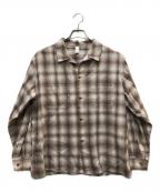 usual things scrutinyユージュアル シングス スクルーティニー）の古着「チェックシャツ」｜ベージュ
