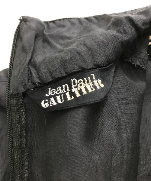 Jean Paul GAULTIER（ジャンポールゴルチェ）Jean Paul GAULTIER (ジャンポールゴルチェ) フロントベロア シルク混ブラウス ブラック サイズ:不明の古着・服飾アイテム