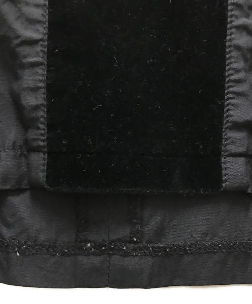 Jean Paul GAULTIER（ジャンポールゴルチェ）Jean Paul GAULTIER (ジャンポールゴルチェ) フロントベロア シルク混ブラウス ブラック サイズ:不明の古着・服飾アイテム
