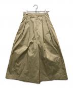DRAWERドゥロワー）の古着「PRE1 Taffeta Wide PANTS」｜ベージュ