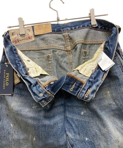 POLO RALPH LAUREN（ポロ・ラルフローレン）POLO RALPH LAUREN (ポロ・ラルフローレン) ペンキ加工デニムパンツ インディゴ サイズ:W33の古着・服飾アイテム