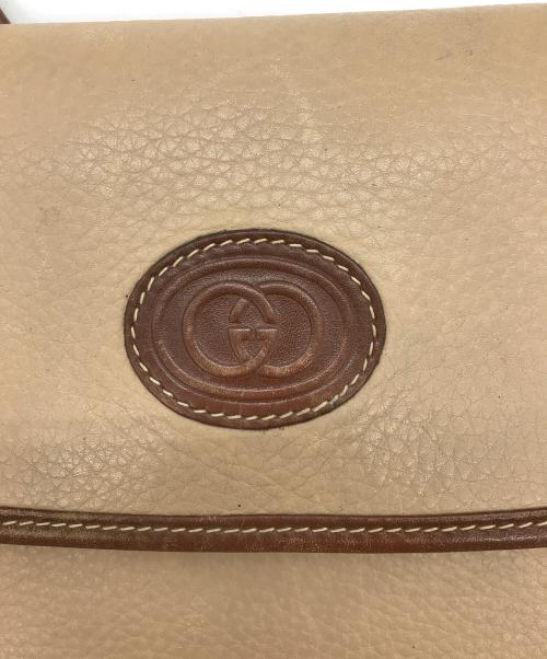 GUCCI（グッチ）GUCCI (グッチ) マイクロGGフラップショルダーバッグ ベージュの古着・服飾アイテム