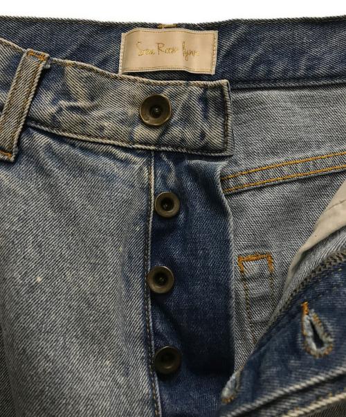 Sea Room lynn（シールームリン）Sea Room lynn (シールームリン) HOLE CRASH ボタンフライデニムパンツ ブルー サイズ:24の古着・服飾アイテム