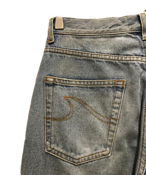 Sea Room lynn（シールームリン）Sea Room lynn (シールームリン) HOLE CRASH ボタンフライデニムパンツ ブルー サイズ:24の古着・服飾アイテム
