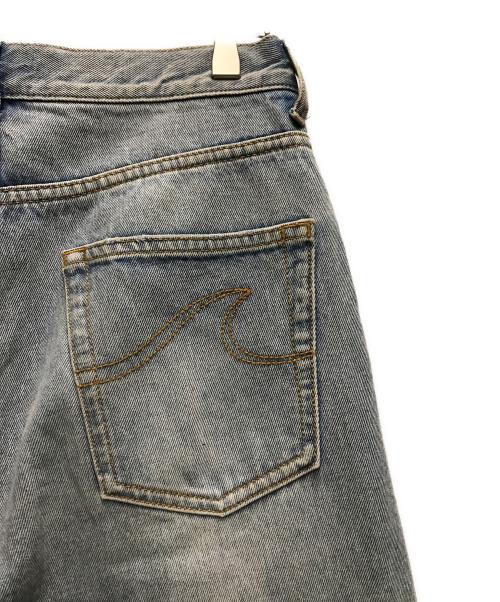 Sea Room lynn（シールームリン）Sea Room lynn (シールームリン) HOLE CRASH ボタンフライデニムパンツ ブルー サイズ:24の古着・服飾アイテム
