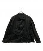 BLACK Scandal Yohji Yamamotoブラックスキャンダルヨウジヤマモト）の古着「コットンドリルパイピングポケットジャケット」｜ブラック