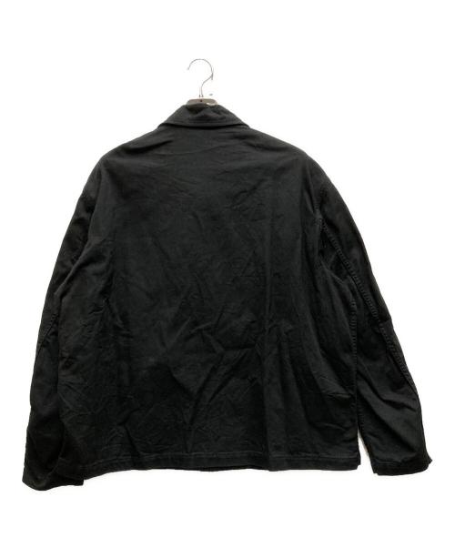 BLACK Scandal Yohji Yamamoto（ブラックスキャンダルヨウジヤマモト）BLACK Scandal Yohji Yamamoto (ブラックスキャンダルヨウジヤマモト) コットンドリルパイピングポケットジャケット ブラック サイズ:2の古着・服飾アイテム