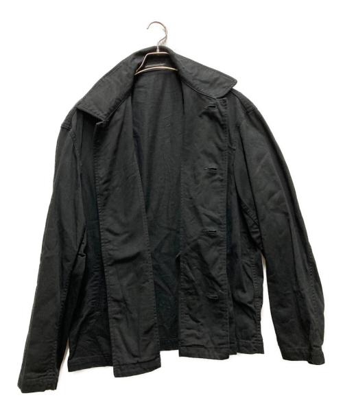 BLACK Scandal Yohji Yamamoto（ブラックスキャンダルヨウジヤマモト）BLACK Scandal Yohji Yamamoto (ブラックスキャンダルヨウジヤマモト) コットンドリルパイピングポケットジャケット ブラック サイズ:2の古着・服飾アイテム