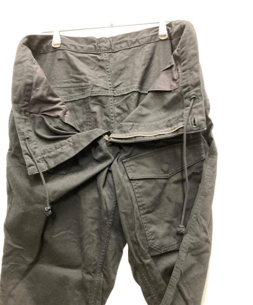 BLACK Scandal Yohji Yamamoto（ブラックスキャンダルヨウジヤマモト）BLACK Scandal Yohji Yamamoto (ブラックスキャンダルヨウジヤマモト) COTTON DRILL MULTI POCKET DRAWSTRING PANTS ブラック サイズ:2の古着・服飾アイテム