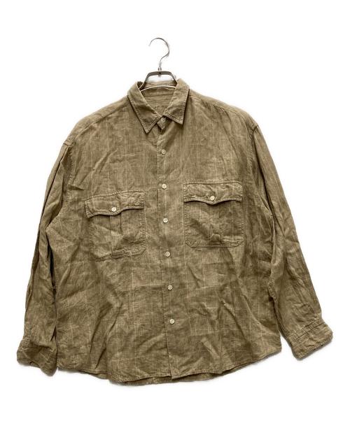 Porter Classic（ポータークラシック）Porter Classic (ポータークラシック) ROLL UP LINEN SHIRT ベージュ サイズ:Mの古着・服飾アイテム