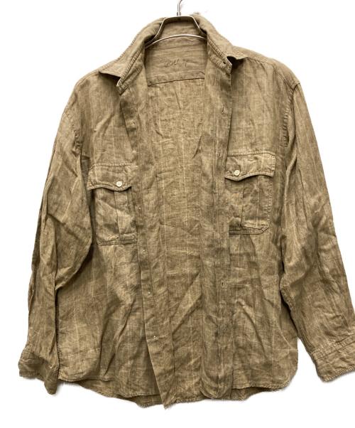 Porter Classic（ポータークラシック）Porter Classic (ポータークラシック) ROLL UP LINEN SHIRT ベージュ サイズ:Mの古着・服飾アイテム