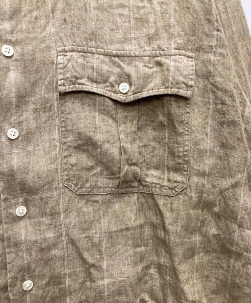 Porter Classic（ポータークラシック）Porter Classic (ポータークラシック) ROLL UP LINEN SHIRT ベージュ サイズ:Mの古着・服飾アイテム