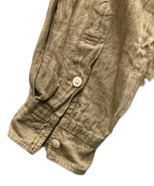 Porter Classic（ポータークラシック）Porter Classic (ポータークラシック) ROLL UP LINEN SHIRT ベージュ サイズ:Mの古着・服飾アイテム