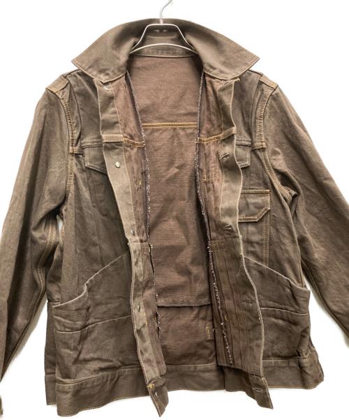 sacai（サカイ）sacai (サカイ) デニムジャケット コーヒーブラウン サイズ:1の古着・服飾アイテム