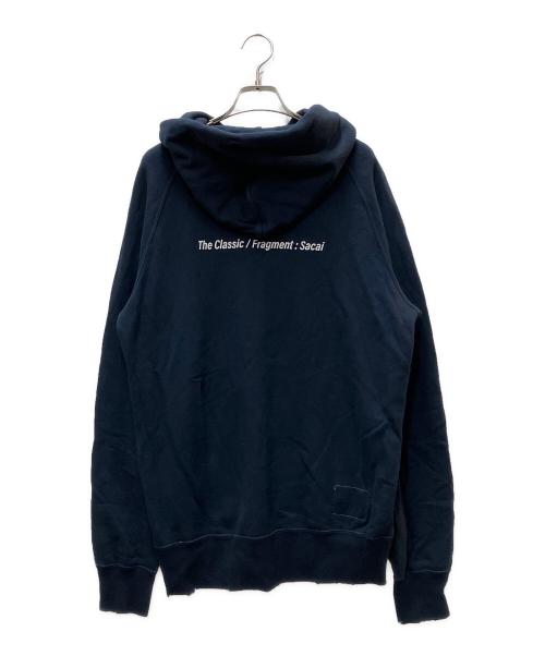 sacai（サカイ）sacai (サカイ) FRAGMENT DESIGN (フラグメントデザイン) プルオーバーパーカー ネイビー サイズ:2の古着・服飾アイテム