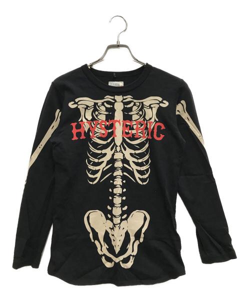 Hysteric Glamour（ヒステリックグラマー）Hysteric Glamour (ヒステリックグラマー) ボーンプリントカットソー ブラック サイズ:140の古着・服飾アイテム