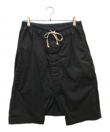 RICK OWENS（リックオウエンス）の古着「サルエルハーフパンツ」｜ブラック