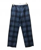 UNUSEDアンユーズド）の古着「Check pants」｜ブルー