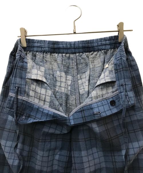 UNUSED（アンユーズド）UNUSED (アンユーズド) Check pants ブルー サイズ:1の古着・服飾アイテム