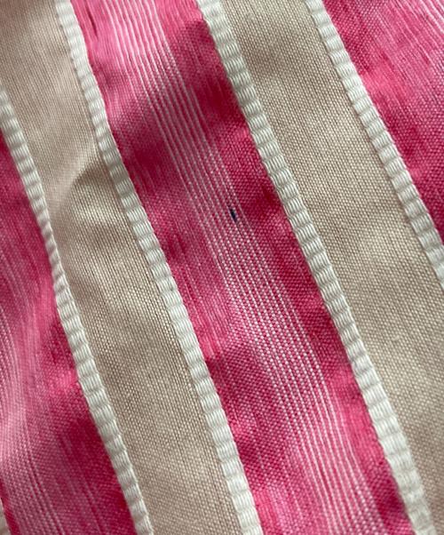 OBLI（オブリ）OBLI (オブリ) ストライプシャツワンピース ピンクの古着・服飾アイテム